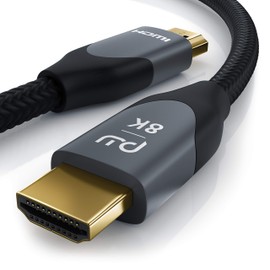 CSL - 8k HDMI Cable 2.1-4 m (Metres) - 8K @ 60Hz 4K @ 120Hz with DSC - HDMI 2.1 2.0a 2.0b - 3D - High Speed Ethernet - HDTV - UHD II - Dynamic HDR-10+ - eARC - Variable Refresh Rate VRR - Dolby Vision