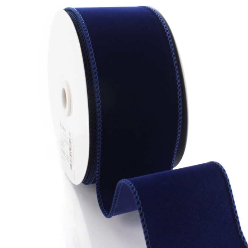 2.5" Wired Suede Velvet Ribbon – Soft Velvet Fabric with
