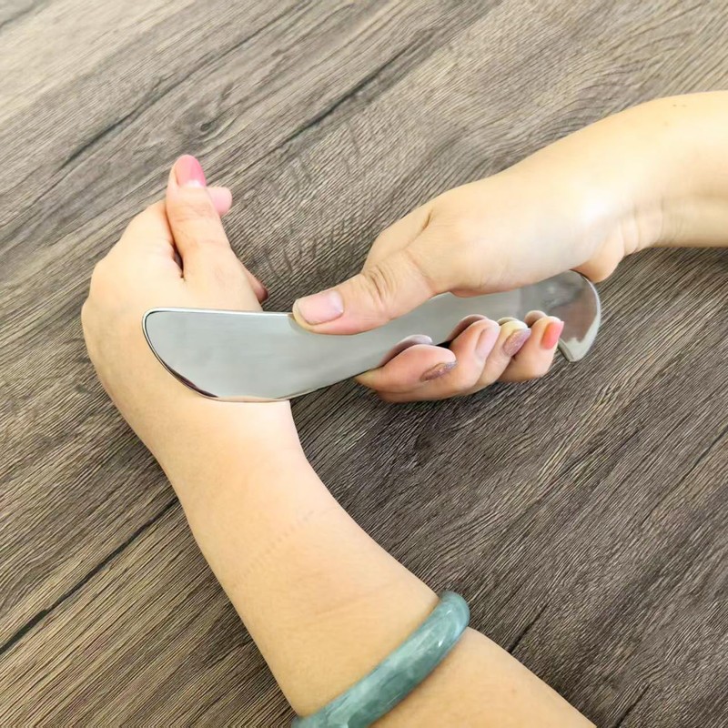 BYYDDIY Single-Bevel Stainless Steel Gua Sha Muscle Scraper Tool,Muscle Scraping