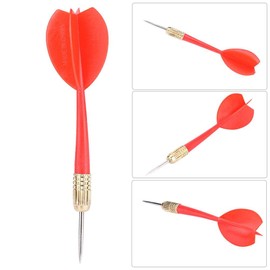 Dardo de Aguja, 15PCS/Set Hierro Cobre + Puntas de Aguja Coloridas de PVC Dardos con vuelos Ejes de Aguja y barriles Delgados Dardos de Vuelo para Principiantes Bar Tiro al Aire Libre al Aire Libre