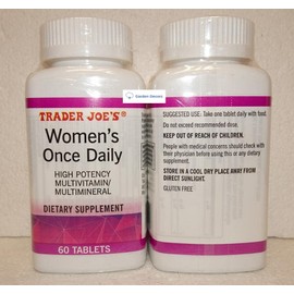 Trader Joe's2 Trader Joe’s Women’s Once Daily High Potency Multivitamin/Multimineral Dietary Supplement 60 Tablets (Two Bottles)