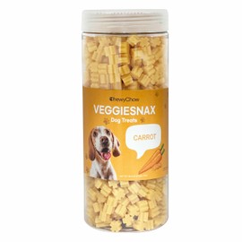Veggiesnax for Premium Organic Vegan Dog Treats Natural Soft Chews Training Snacks Healthy Huge Container, 35.3 oz.(1kg) (35.3oz, Carrot)