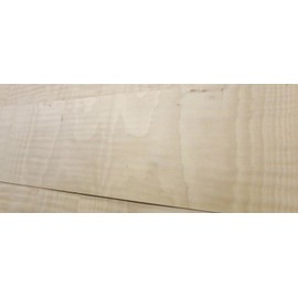 Curly Maple Figured Wood Veneer 85" x 4" on Wood Backer AA Grade 1/25" Thick