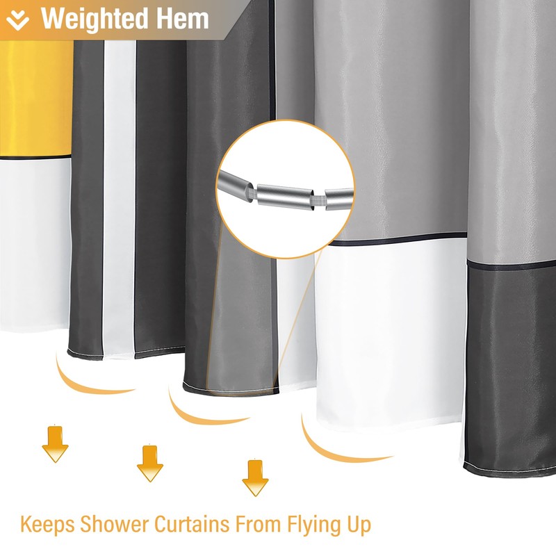 BTTN Extra Long Shower Curtain - 72 x 84 Inch