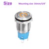 DMiotech 16mm / 5/8" Stainless Steel Latching Push Button Switch