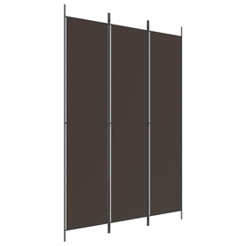 vidaXL 3-Panel Fabric Room Divider, Brown, Foldable Design, Easy Assembly, Versatile Use, Sunlight Blocker