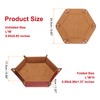 sourcing map PU Leather Dice Tray Unisex Valet Tray Folding
