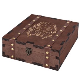 MACEVIA Friendship Keepsake Box, Small Wooden Memory Box for Sisters, You Are The Sister I Got To Chose - Engraved Hand-Painted Mini Boxes Gift for Friend, Vintage Decorative Boxes (7.85x7.85x2.95)