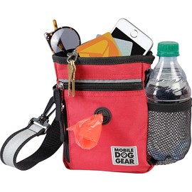 Mobile Dog Gear, Small Dog Walking Bag, Day or Night Reflective, 6 x 7 Inches