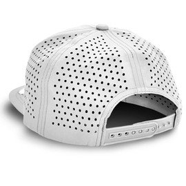 Deadlift Dominance Workout Hat for Men Classic 7 Panel Laser Vented Snapback Hat Mens Gifts (White)