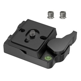 SIOTI 323 RC2 Quick Release Plate Adapter, Rapid Connect Adapter with Quick Release Plate for Manfroto Monopod, Manfroto Tripod, or Other Ball Head and Tripod