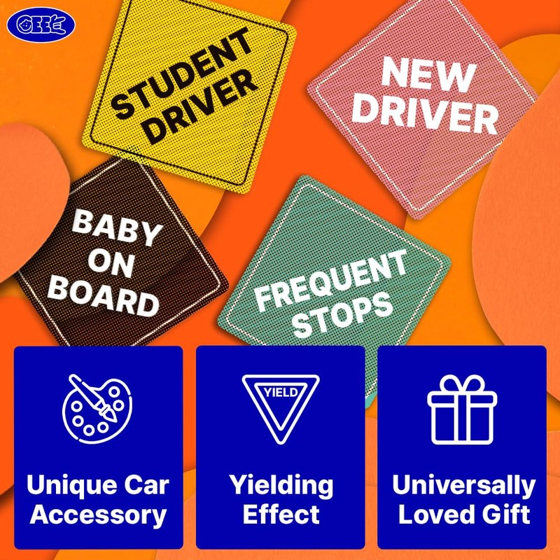 GEEKBEAR Senior Driver Car Sign - Sticker or Magnet &