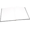 BookFactory Black Blank Notebook/Blank Book/Unruled Notebook - 96 Pages Blank