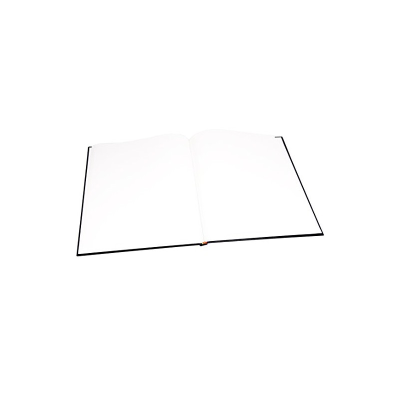 BookFactory Black Blank Notebook/Blank Book/Unruled Notebook - 96 Pages Blank