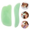 KOMBIUDA 2pcs Facial Guasha Scraping Tool Jade Massage Board for