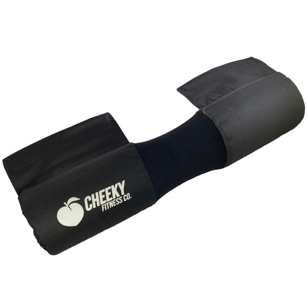 Zero Slip Velcro Squat & Hip Thrust Barbell Pad, Padded Foam Booty Builder Cushion For Hip Thruster, Squats & Weightlifting By Cheeky Fitness Co.