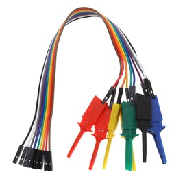 Create idea Pack of 10 Logic Analyzer Test Hook Clip Grabber Jumper Wires and Interface Pins SOIC IC Test Hook Clip for Precise Circuit Tests Power Supply Tests