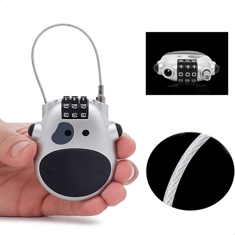 Bicycle lock, bicycle combination lock, retractable 80 cm steel wire