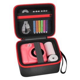 PAIYULE Children's Camera Bag for CalineGam for HiMont for Greenkinder for Hangrui Children's Camera Instant Camera Digital Video Cameras Bag for Girls Camera and Print Paper (Box Only), black, simple