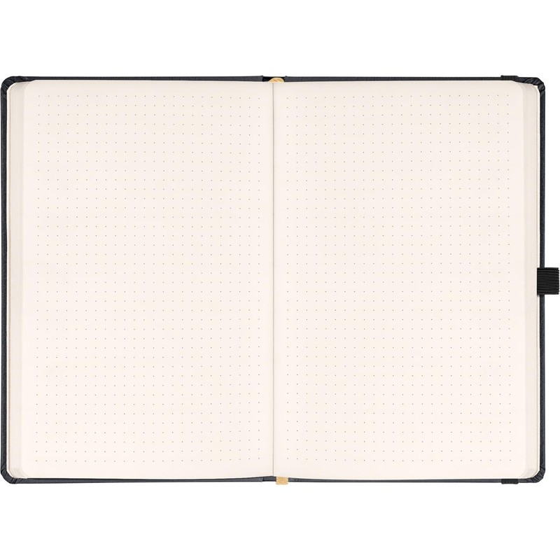 NOTIQUE Dotted Hardback Notebook, Notebook, Journal, Diary with Elastic Band