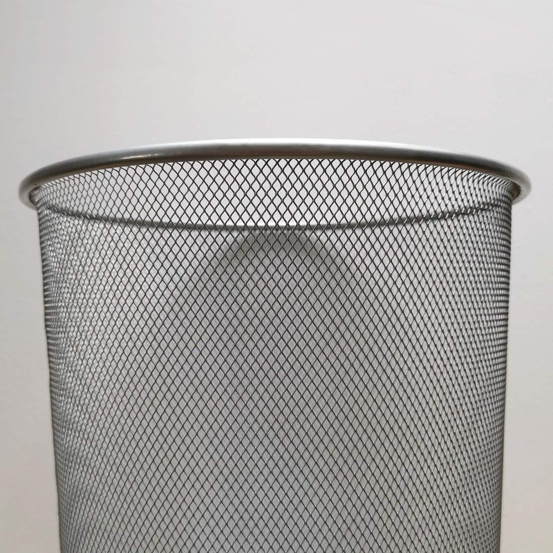 D.RECT Office Waste Paper Bin, 12 L, Wire Mesh Waste