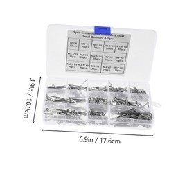 ULTECHNOVO 420pcs 304 Stainless Steel Cotter Pin Kit Gb91 Fastener Clip Split Cotter Fastener Pin Storage Case Sizing Labels