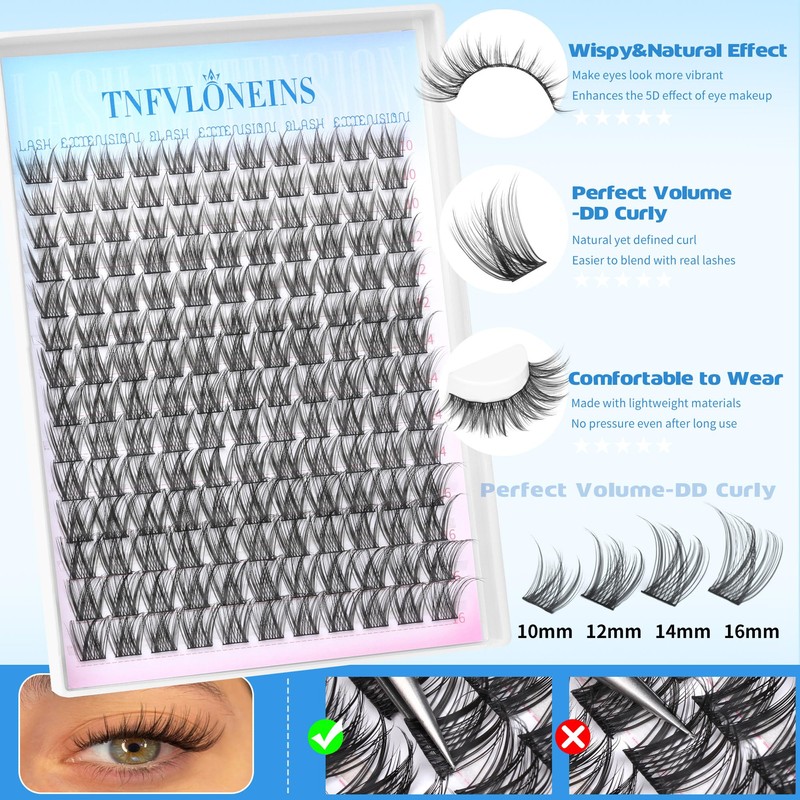 Wispy Lash Extension Kit Natural Individual Lashes Kit