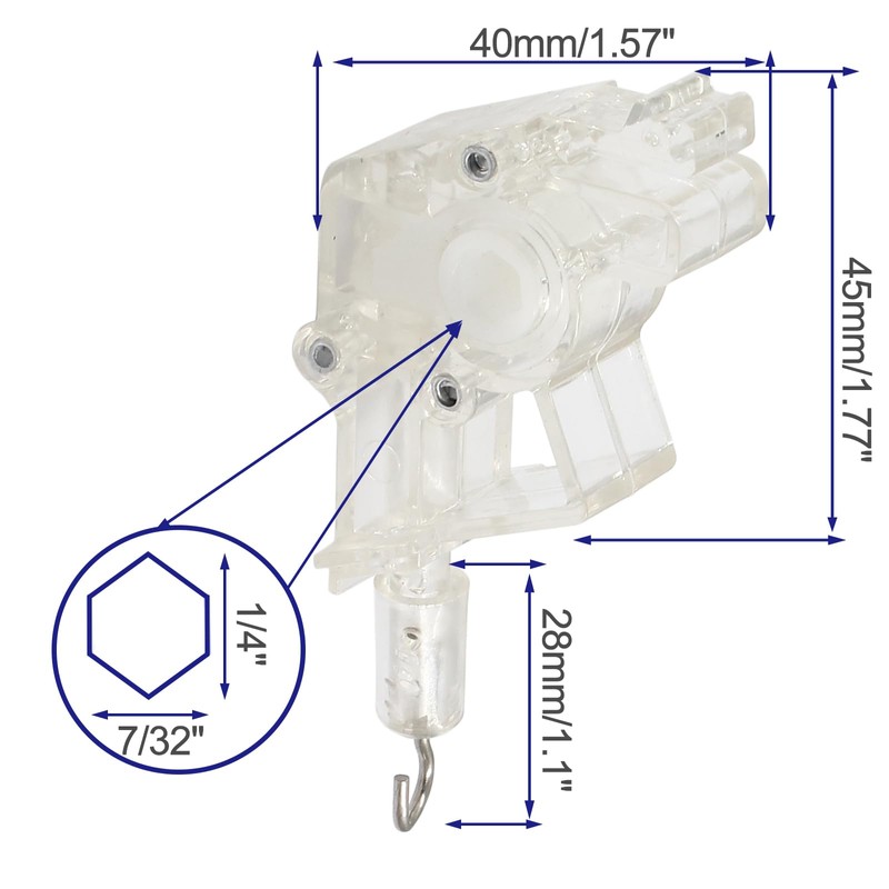 Unlorspy 4 Pcs Low Profile Wand Tilter,Clear Heavy Duty Low