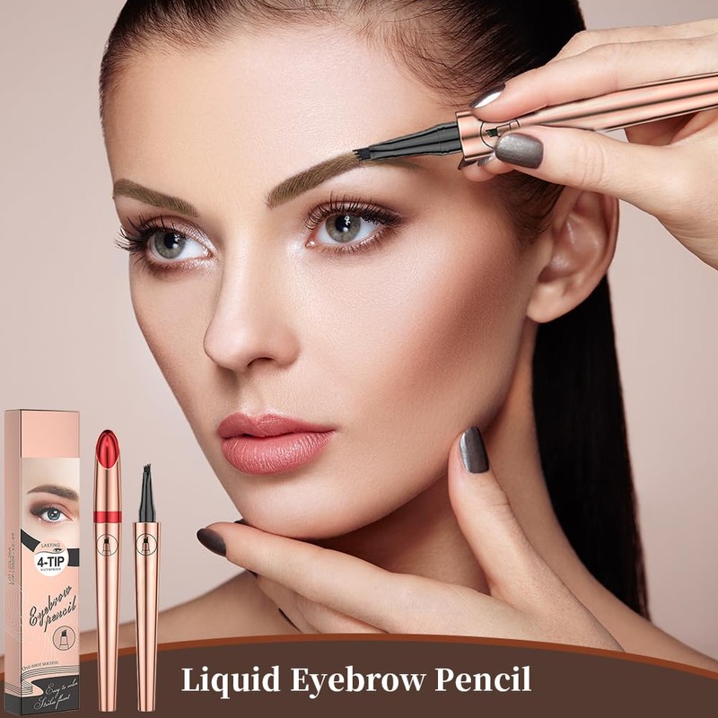Eyebrow Pencil with 4 Tips Micro Head, Eyebrow Pencil Micro