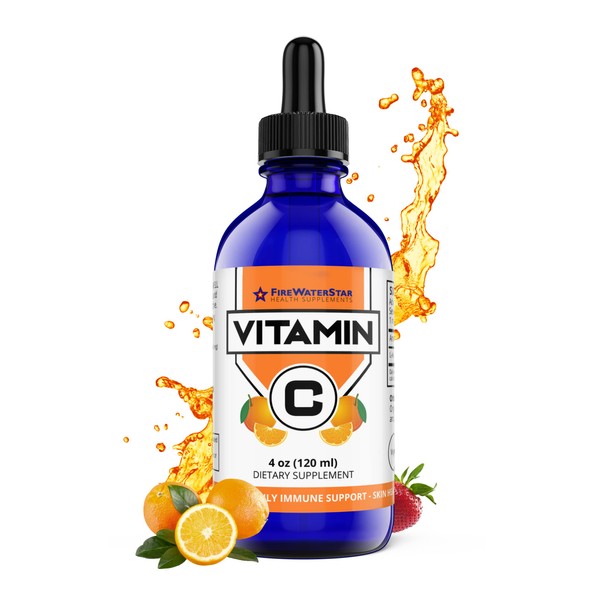 Liquid Vitamin C - 99% Pure Ascorbic Acid - 4oz - 120 Servings - Organic, Non-GMO, Vegan - Bioactive Vitamin C - Immune Support, Skin Health, Antioxidants - for Adults, Teens and Kids