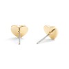 COACH Women's Signature Textured Heart Stud Earrings