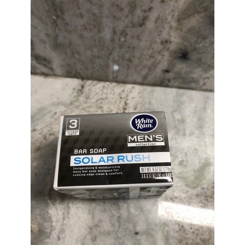 White Rain Men’s Collection Solar Rush Bar Soap: X 3