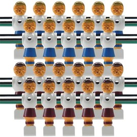 Billiard Evolution 22 Old Style Red and Blue Foosball Men