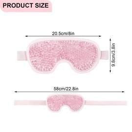 BREENHILL Gel Eye Mask,Reduce Puffiness, Bags Under Eyes, Puffy Dark Circles,Hot/Cold Pack with Soft Plush Backing for Woman Sleeping,SPA Pressure, Headaches, Skin Care, Woman Men Gift-Pink
