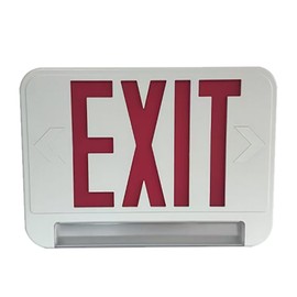 Garrini Dual-Sided LED Exit Sign Emergency Light, 90-Min Backup,Red/Green Lens, Ceiling & Wall Mount, UL Listed​​, Rechargeable Fire Resistant 120/277V GN-8LGR