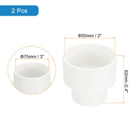 sourcing map 1 Pcs UPVC Reducer Pipe Fitting, 4" x2-1/2 PVC Straight Pipe Coupling Adapter Connector for Home Sewer Plumbing Water Line, White