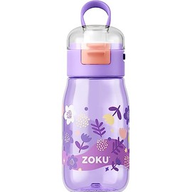 Zoku Kids Flip Gulp Bottle 475ml - Flowers