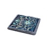 Strength Adrift Slate Coaster with Ocean Waves and Jellyfish Artwork
