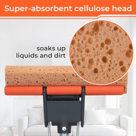 2 PCS Sponge Mop Head Replacement Refill (Only Compatible with KalTell Sponge mops, asin B0F2SP6RKK. Do NOT fit Other Brands)