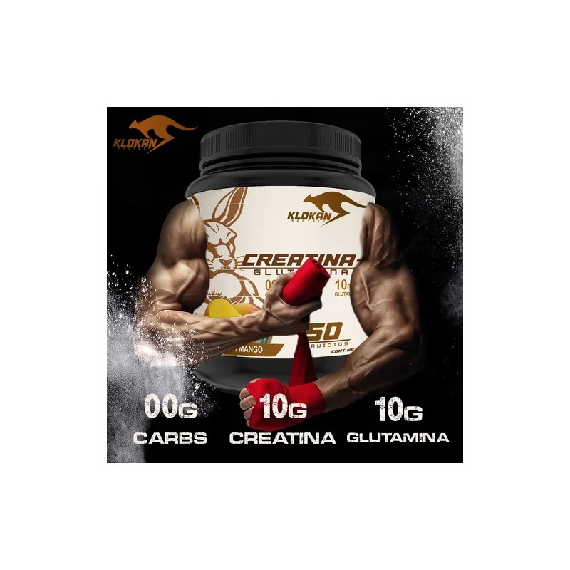 Creatina Glutamina 1 Kg Klokan 50servicios Varios Sabores