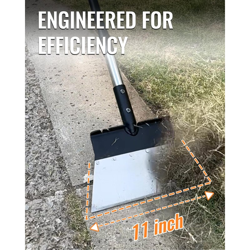 Garden Flat Shovel, Heavy Duty Multifunctional Cleaning Shovel with 60"