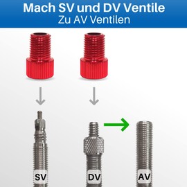HiLo sports Bicycle Valve Adapter Set [With Keychain] – 3 Pieces Valve Adapters Made of Aluminium – Colourful Valve Adapter for the Bicycle with Instructions (English language not guaranteed)