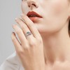MANBU Sterling Silver Turquoise Feather Ring Earrings Women Men Feather
