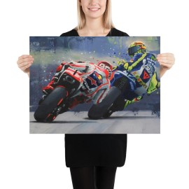 Old Vinyl Vault Valentino Rossi - Marc Márquez Moto GP Poster