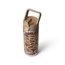 YETI Rambler 18 oz Bottle, Vacuum Insulated, Stainless Steel with Straw Cap, Wetlands Camo