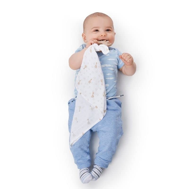 100% Natural Hevea + Muslin Teether 40x40 100% Organic Cotton