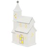 Mr Crimbo Light Up Christmas House Church Decoration Silver White