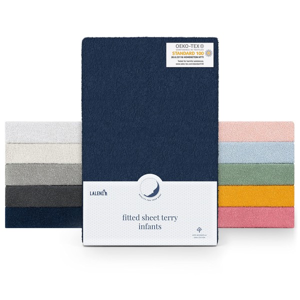 Laleni Set of 2 Terry Towelling Fitted Sheets for Cot