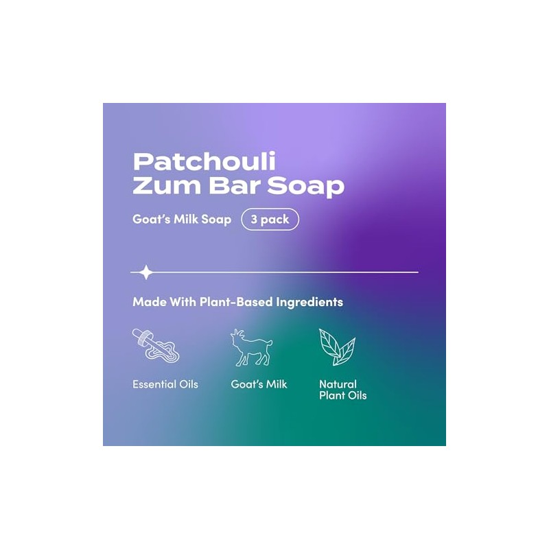 Indigo Wild: Zum Bar Goat's Milk Soap Bar, Patchouli 3