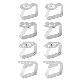 Tompig Tablecloth Clips - Pack of 8 Decorative Stainless Steel Tablecloth Clips - Tablecloth Holder Clips for Home Picnic BBQ Wedding DIY Party Free Size Leaf
